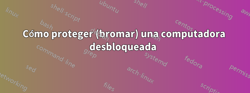 Cómo proteger (bromar) una computadora desbloqueada 