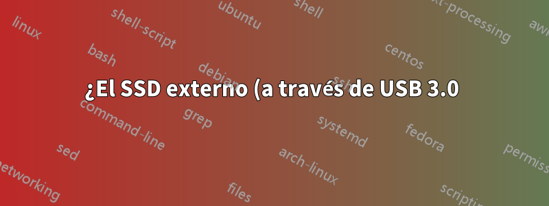 ¿El SSD externo (a través de USB 3.0) será más rápido que el HDD cuando ejecute VMWare?