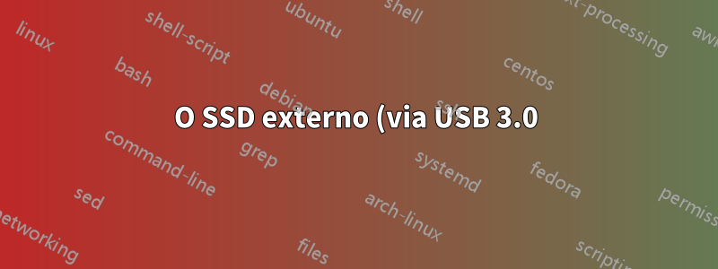 O SSD externo (via USB 3.0) será mais rápido que o HDD quando estiver executando um VMWare?