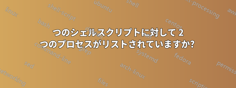 1 つのシェルスクリプトに対して 2 つのプロセスがリストされていますか?