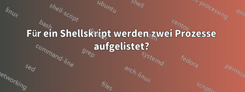 Für ein Shellskript werden zwei Prozesse aufgelistet?