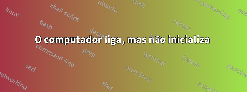 O computador liga, mas não inicializa