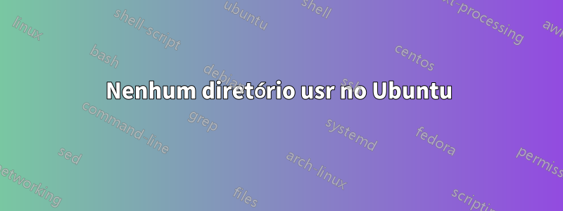 Nenhum diretório usr no Ubuntu