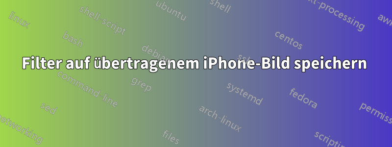 Filter auf übertragenem iPhone-Bild speichern