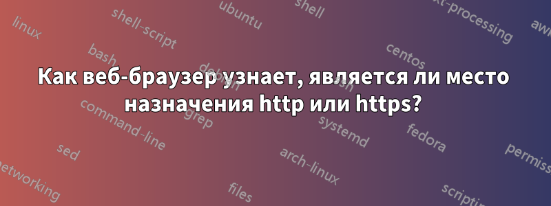 Как веб-браузер узнает, является ли место назначения http или https?