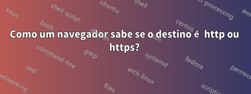 Como um navegador sabe se o destino é http ou https?