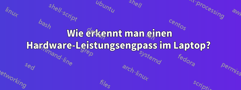 Wie erkennt man einen Hardware-Leistungsengpass im Laptop? 