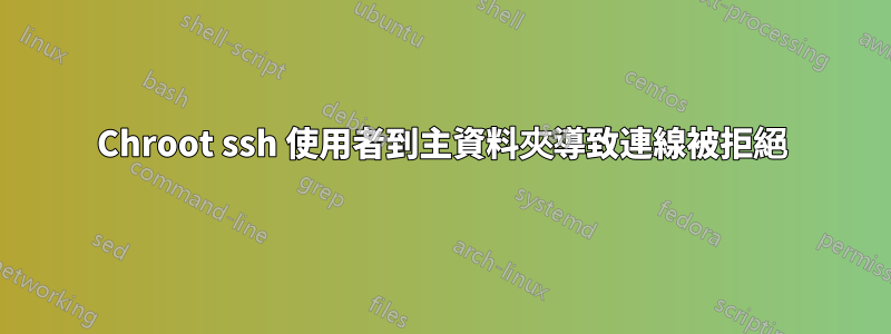 Chroot ssh 使用者到主資料夾導致連線被拒絕