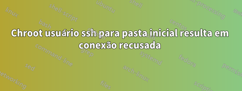 Chroot usuário ssh para pasta inicial resulta em conexão recusada