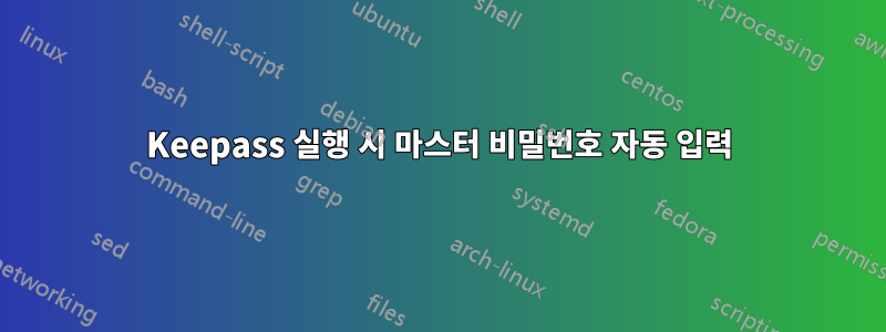 Keepass 실행 시 마스터 비밀번호 자동 입력