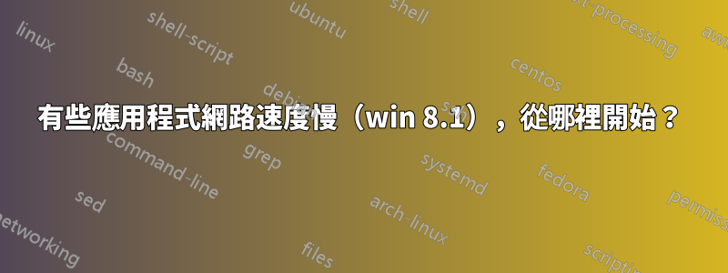 有些應用程式網路速度慢（win 8.1），從哪裡開始？