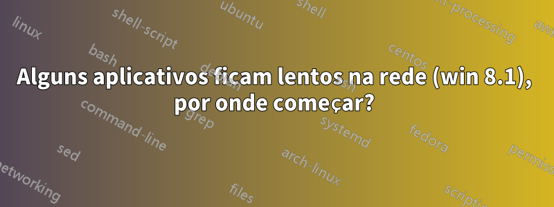 Alguns aplicativos ficam lentos na rede (win 8.1), por onde começar?