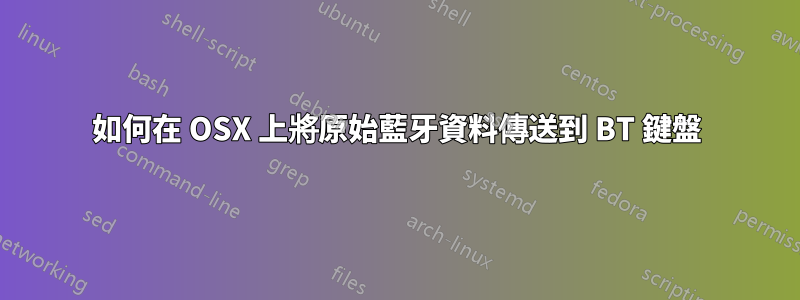 如何在 OSX 上將原始藍牙資料傳送到 BT 鍵盤