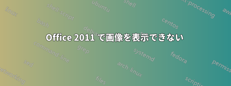Office 2011 で画像を表示できない