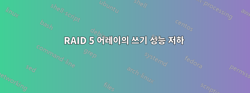 RAID 5 어레이의 쓰기 성능 저하