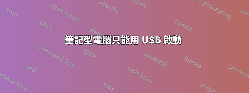 筆記型電腦只能用 USB 啟動