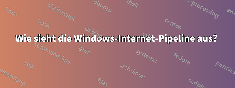 Wie sieht die Windows-Internet-Pipeline aus?