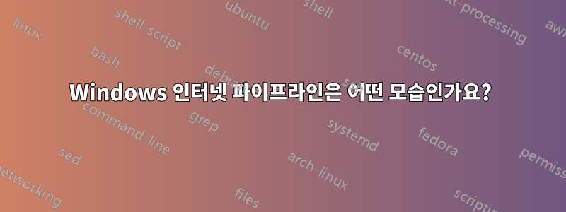 Windows 인터넷 파이프라인은 어떤 모습인가요?