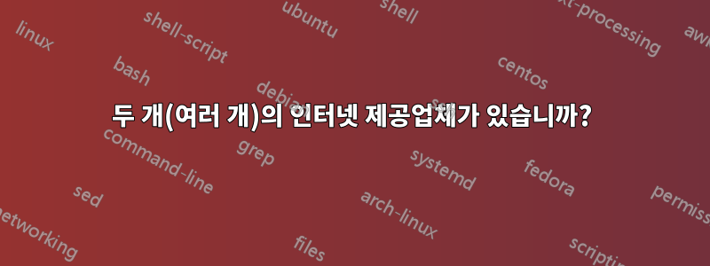 두 개(여러 개)의 인터넷 제공업체가 있습니까?