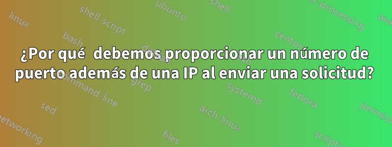 ¿Por qué debemos proporcionar un número de puerto además de una IP al enviar una solicitud?