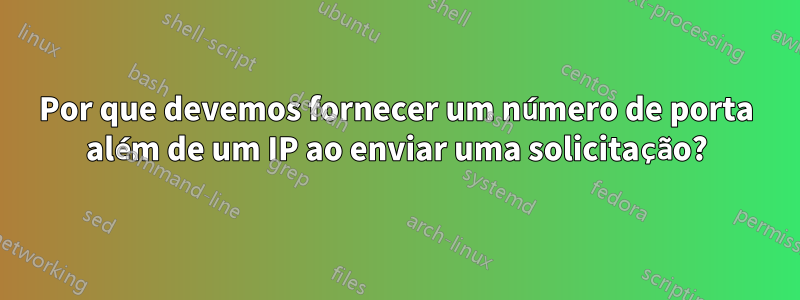 Por que devemos fornecer um número de porta além de um IP ao enviar uma solicitação?