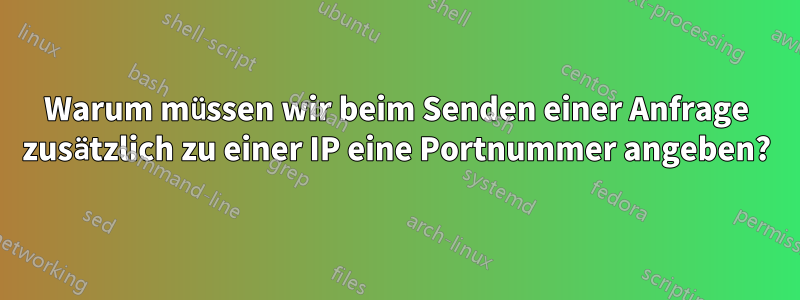 Warum müssen wir beim Senden einer Anfrage zusätzlich zu einer IP eine Portnummer angeben?