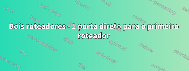 Dois roteadores - 1 porta direto para o primeiro roteador