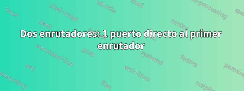 Dos enrutadores: 1 puerto directo al primer enrutador