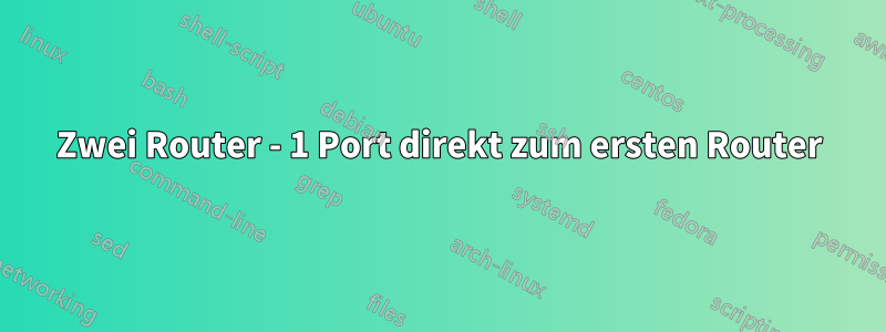 Zwei Router - 1 Port direkt zum ersten Router