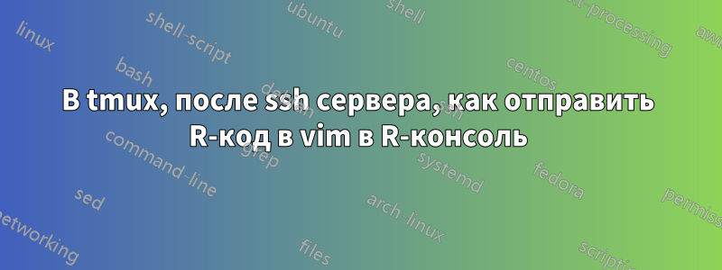 В tmux, после ssh сервера, как отправить R-код в vim в R-консоль