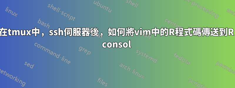 在tmux中，ssh伺服器後，如何將vim中的R程式碼傳送到R consol