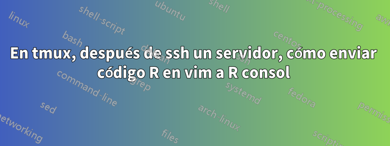 En tmux, después de ssh un servidor, cómo enviar código R en vim a R consol