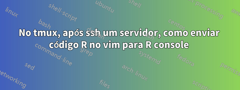No tmux, após ssh um servidor, como enviar código R no vim para R console