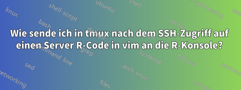Wie sende ich in tmux nach dem SSH-Zugriff auf einen Server R-Code in vim an die R-Konsole?