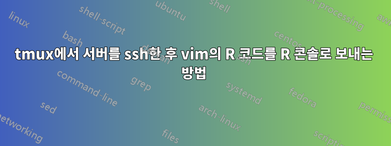 tmux에서 서버를 ssh한 후 vim의 R 코드를 R 콘솔로 보내는 방법