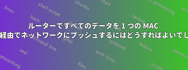 ルーターですべてのデータを 1 つの MAC アドレス経由でネットワークにプッシュするにはどうすればよいでしょうか?
