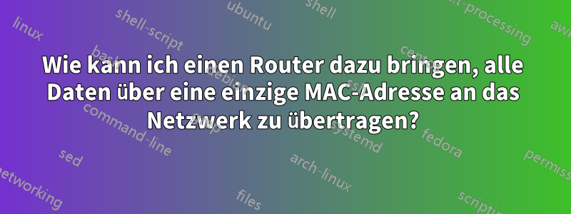 Wie kann ich einen Router dazu bringen, alle Daten über eine einzige MAC-Adresse an das Netzwerk zu übertragen?