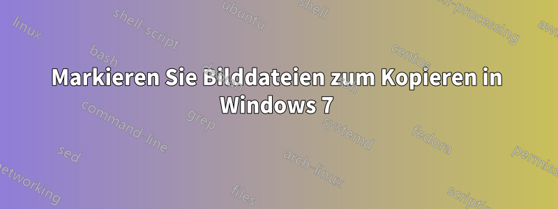 Markieren Sie Bilddateien zum Kopieren in Windows 7