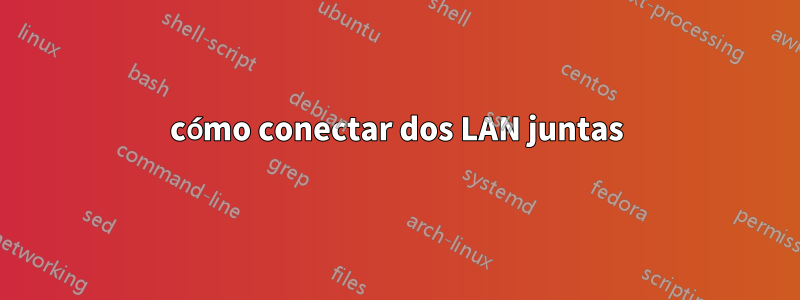 cómo conectar dos LAN juntas