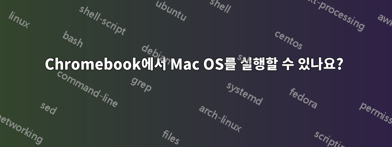 Chromebook에서 Mac OS를 실행할 수 있나요?