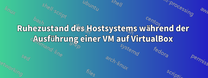 Ruhezustand des Hostsystems während der Ausführung einer VM auf VirtualBox