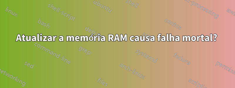Atualizar a memória RAM causa falha mortal?