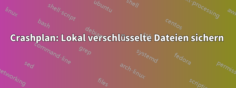 Crashplan: Lokal verschlüsselte Dateien sichern