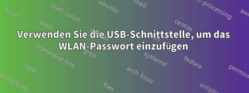 Verwenden Sie die USB-Schnittstelle, um das WLAN-Passwort einzufügen