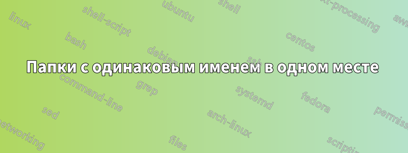 Папки с одинаковым именем в одном месте