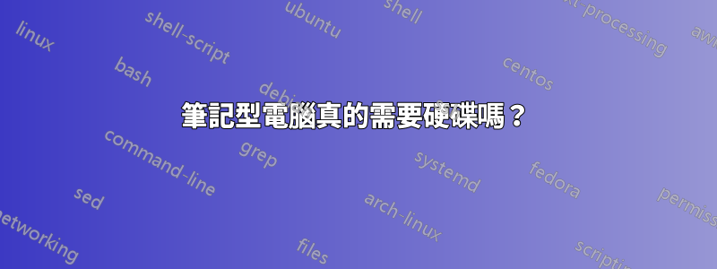 筆記型電腦真的需要硬碟嗎？