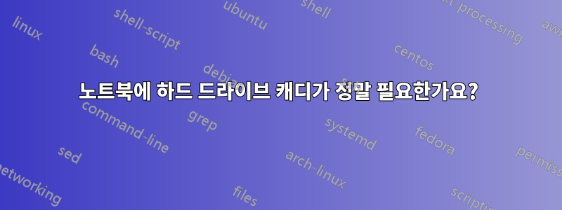 노트북에 하드 드라이브 캐디가 정말 필요한가요?