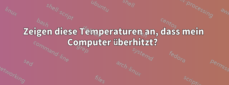 Zeigen diese Temperaturen an, dass mein Computer überhitzt? 