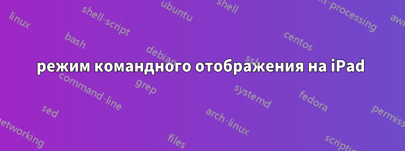 режим командного отображения на iPad