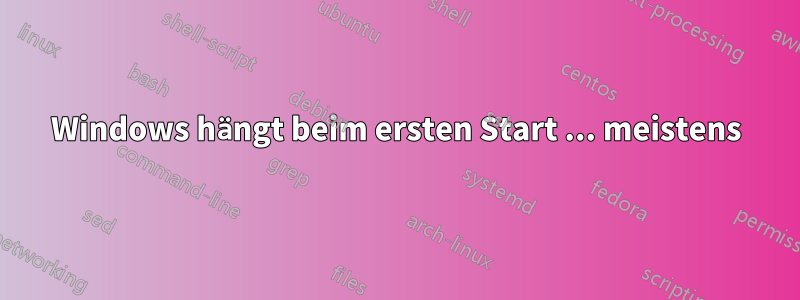 Windows hängt beim ersten Start ... meistens